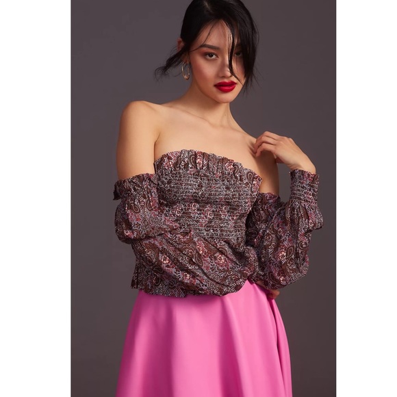 BY ANTHROPOLOGIE Smocked Off-The-Shoulder Blouse - Picture 5 of 5